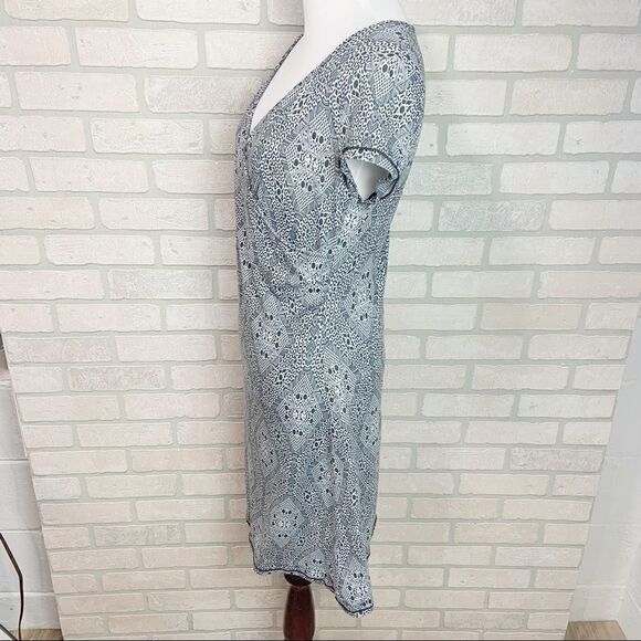Prana Faux Wrap Jersey Knit Dress Sz S C2 - Picture 4 of 8